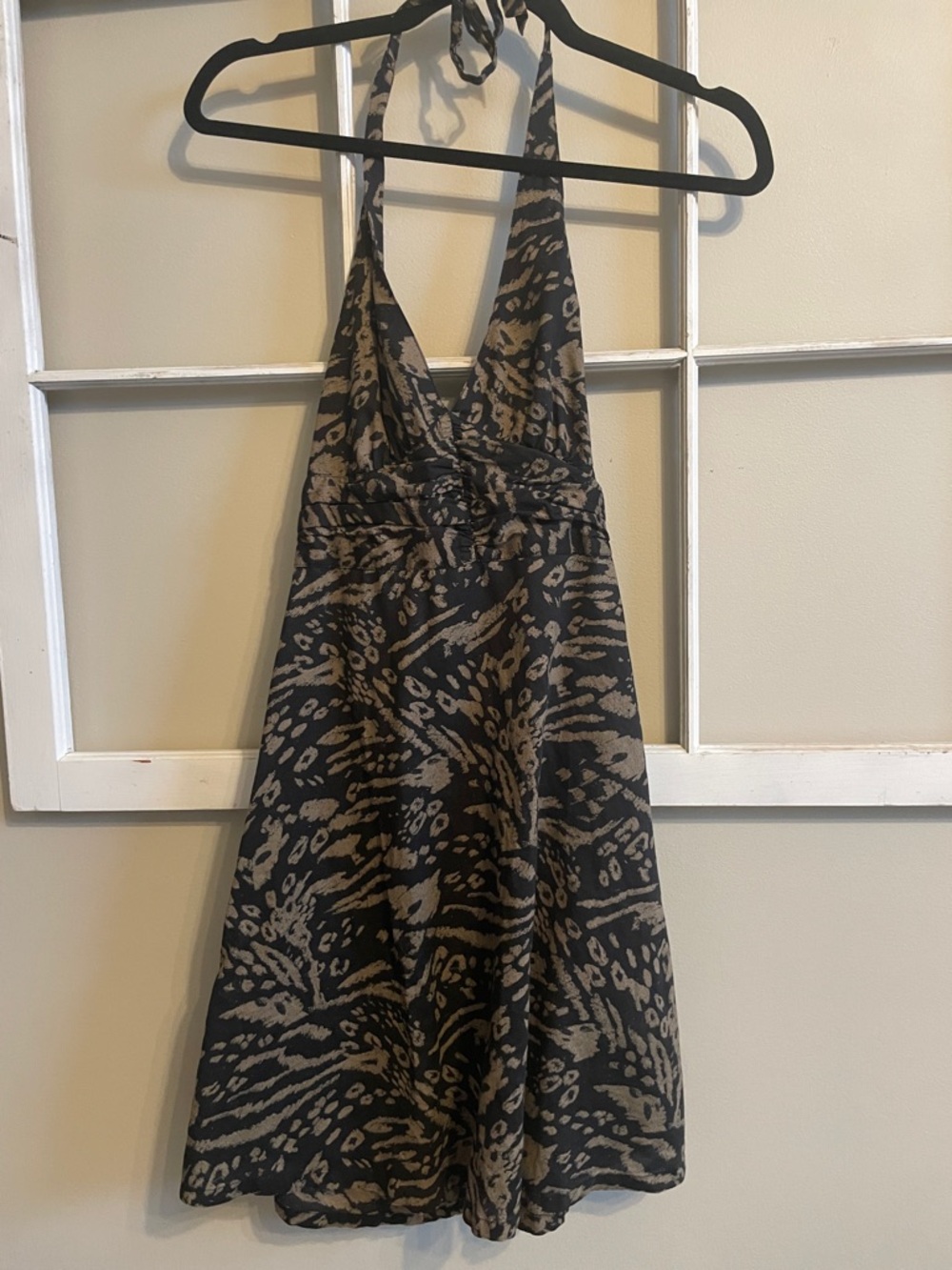 H&M Black and Taupe Animal Print Dress